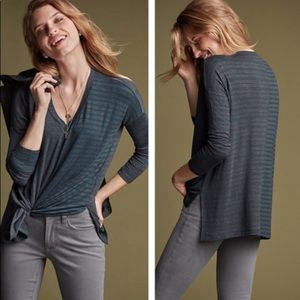 Cabi Hybrid Stripe Azure Tunic